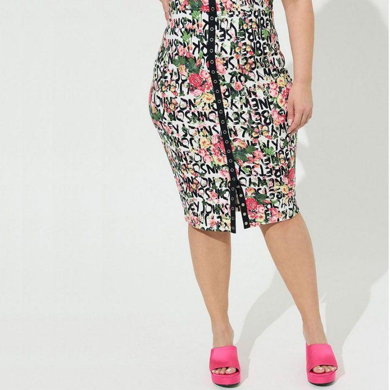 

Дизайнерский костюм-карандаш слим большого размера с заклепками Skirt US00