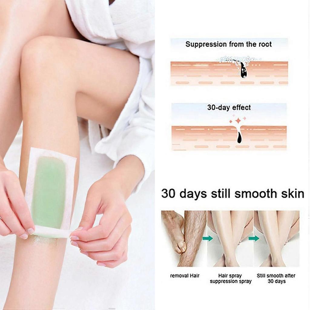 Hair Removal Wax Strips Kit Natural Hair Remover for Face, Eyebrow, Arms, Legs, Underarm, and Bikini