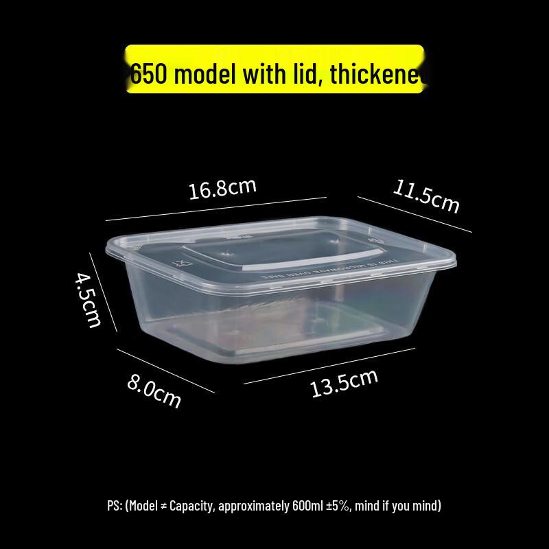 Commercial Rectangular Disposable Food Containers with Lids
