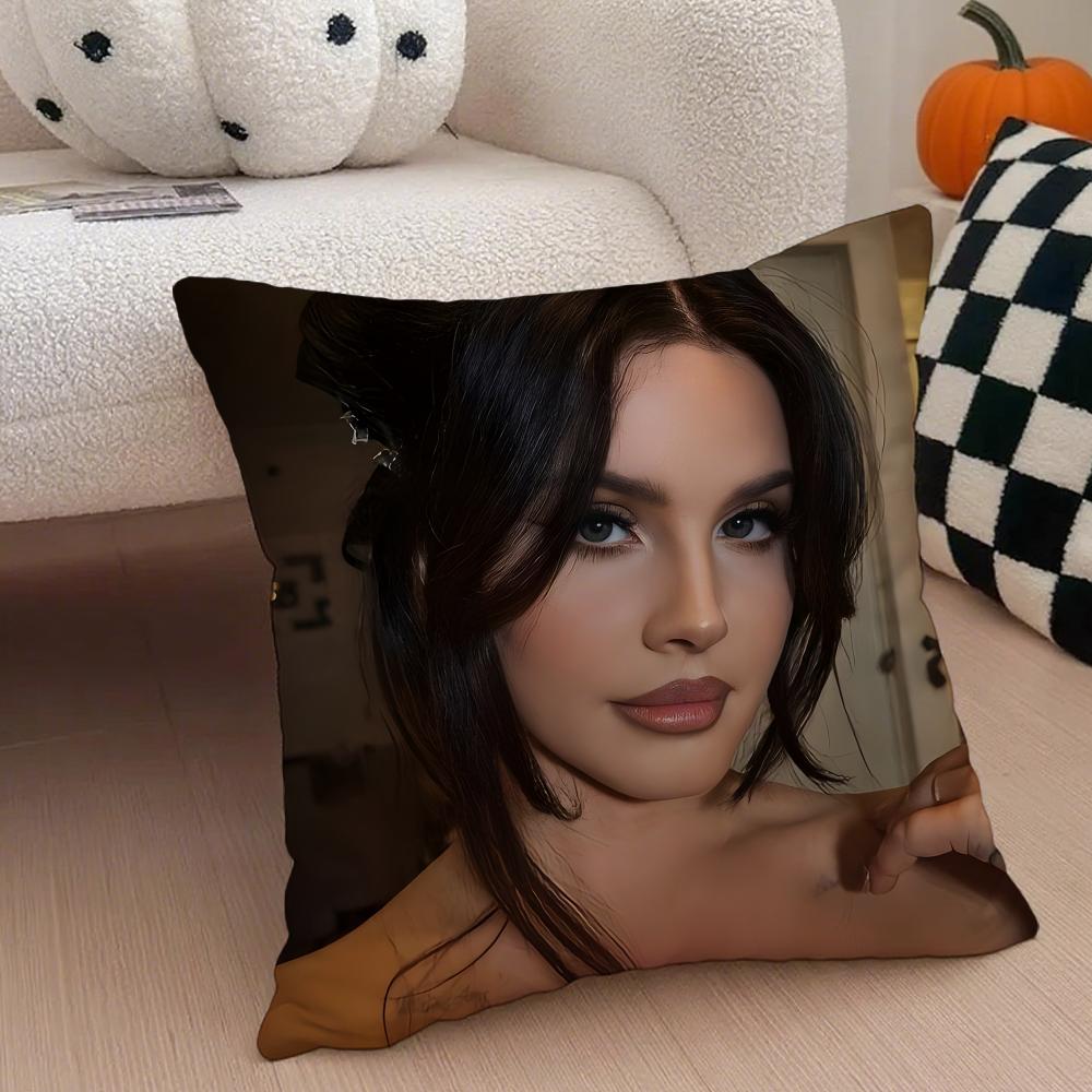 LLana Del Rey Cushion Cover Linen Pillow Case Soft Breathable Protective Couch Room Decoration