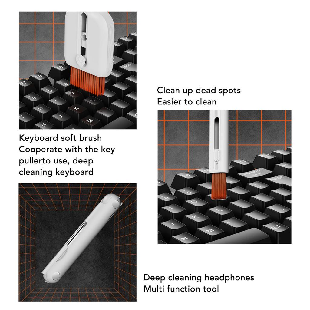 Keyboard Cleaning Kit Multifunctional Portable Laptop Screen Cleaning Tool for Cell Phone Tablet PC Camera Headphones