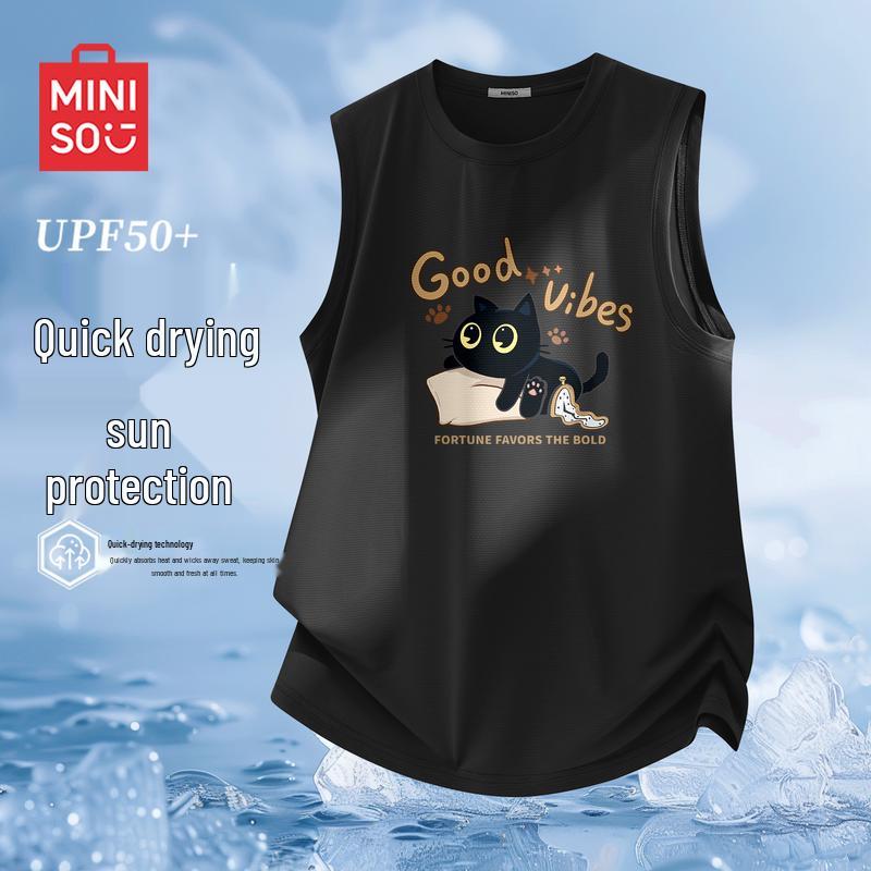 MINISO Men s Casual Quick-Dry Mesh Tank Top 4XL