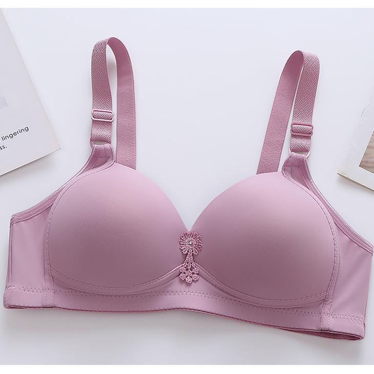 Купить Тонкий бюстгальтер с эффектом пуш-ап без косточек плюс размер | Joom