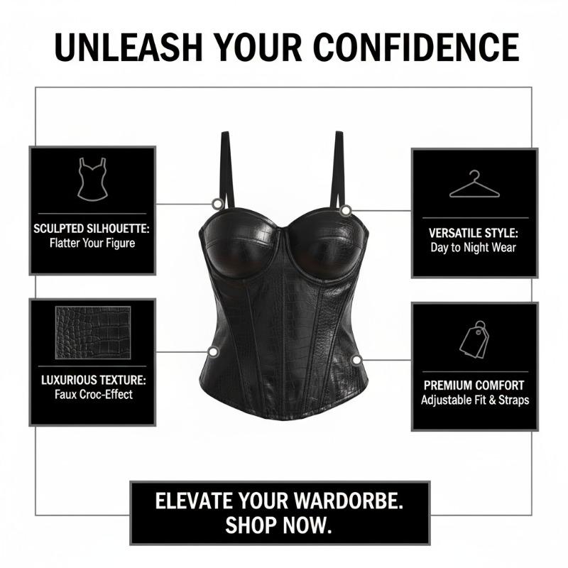 Europäisches und Amerikanisches Amazon PU-Leder Fischgräten-BH Außenbekleidung Tube Top mit Stahlring Brustpolster Unterwäsche Camisole Top Taille