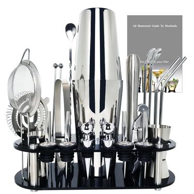 13-22 bucăți 750 ml 600 ml Boston Cocktail Shaker Instrumente pentru bar Set de mixer de vin Set de instrumente pentru Cocktail Shaker Barman cu suport