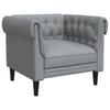 Vidaxl 3-Cz. Living Room Set, Light Grey, Upholstered In Fabric