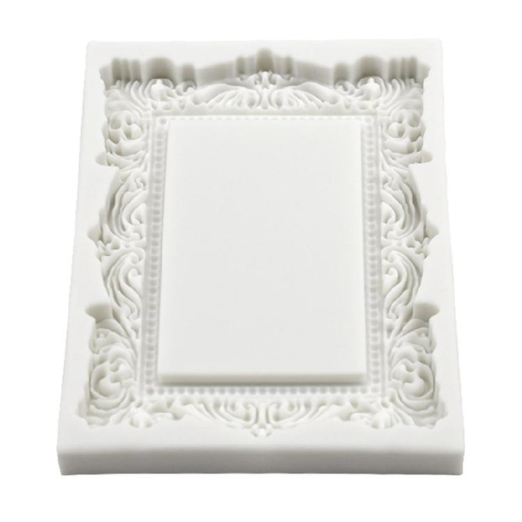 Sugarcraft Mould Silicone Vintage Embossed Frame Shape Bakeware Tools Gift