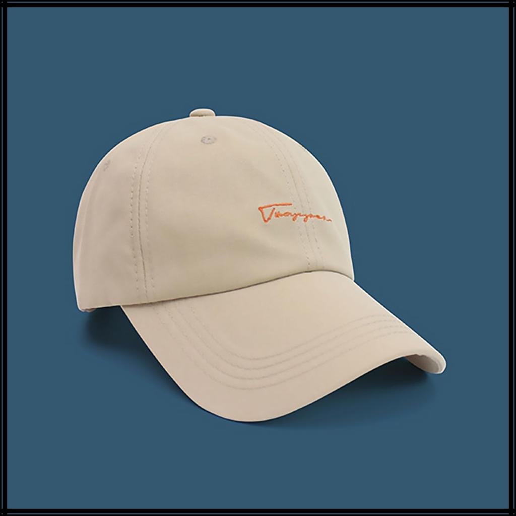 English CZ263 [White Fang] Hat, Cap, Bicolor, Letters, Casual, Stylish, Outdoor, Men's, Women's, (Beige)