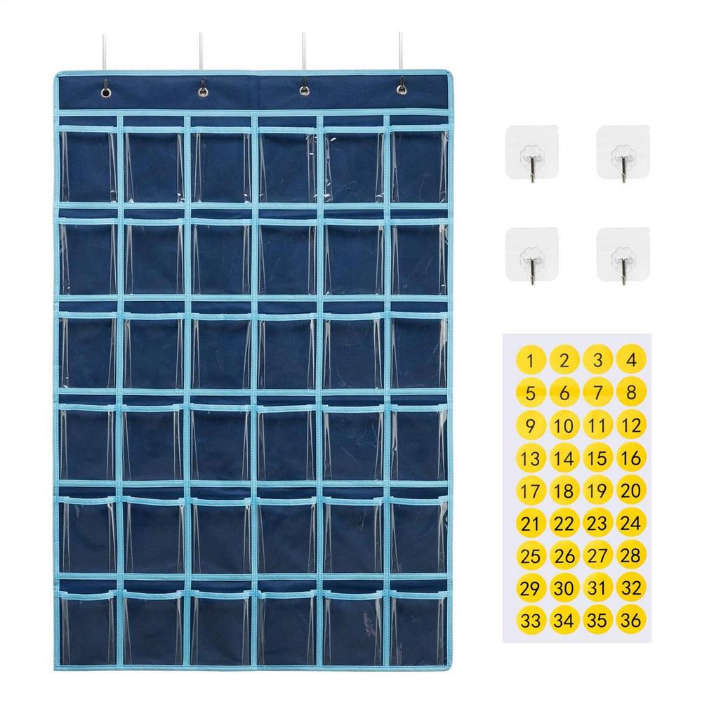 Classroom Pocket Chart Organizer Calculator Holder Classroom Pockets 36 Pocket Calculator Organizer Classroom Pockets with Hooks