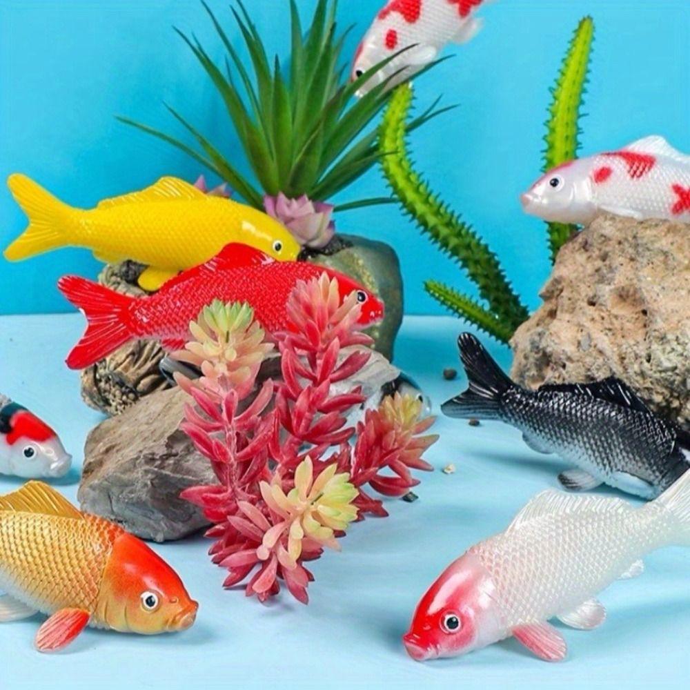 Lifelike Appearance Artificial Koi Fish Realistic Texture Goldfish Model  Aquarium Decoration