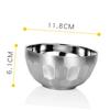 MUCKLILY 2-Piece 304 Stainless Steel Bowl, Double Insulated Bowl, Steel Insulated Bowl, Double-Layer Soup Bowl, Steel Serving Bowl, Vacuum Noodle Bowl