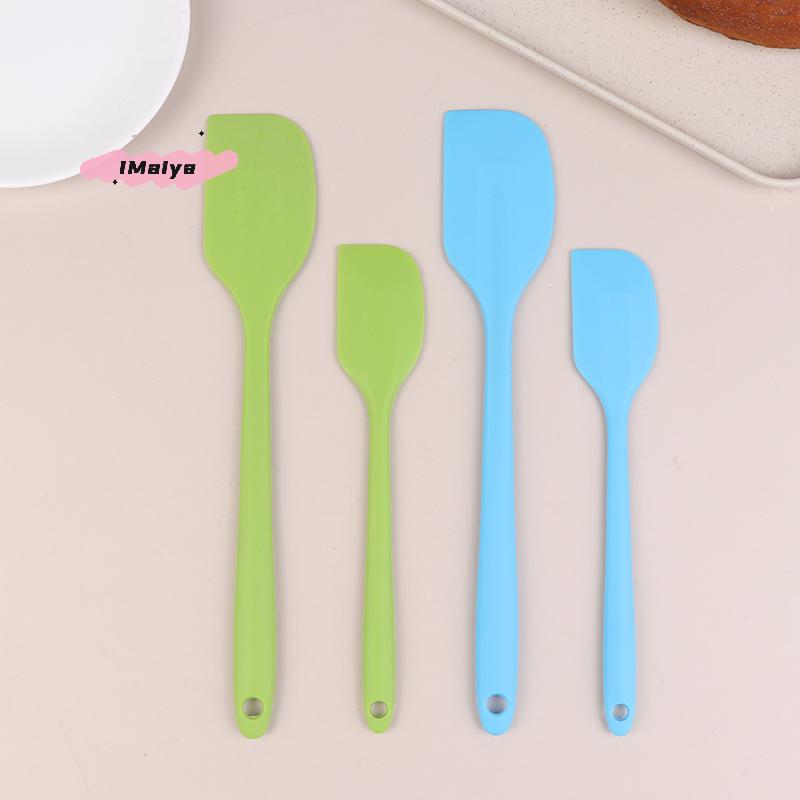 2Pcs Silicone Spatula Set Non-Stick Kitchen Baking Tools for Cake Butter Cream Chocolate Scraper Smoother Mixing Tool