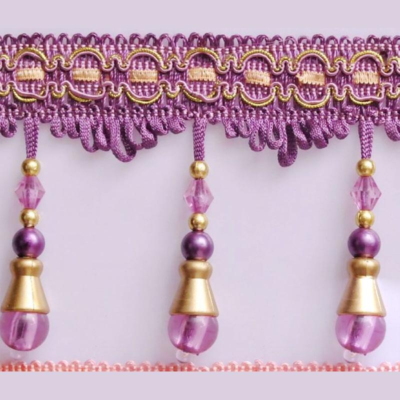 11Meter Curtain Crystal Beaded Tassel Fringe Lace Trim Curtain Accessories Curtain Trim Decoration Sewing DIY Upholstery