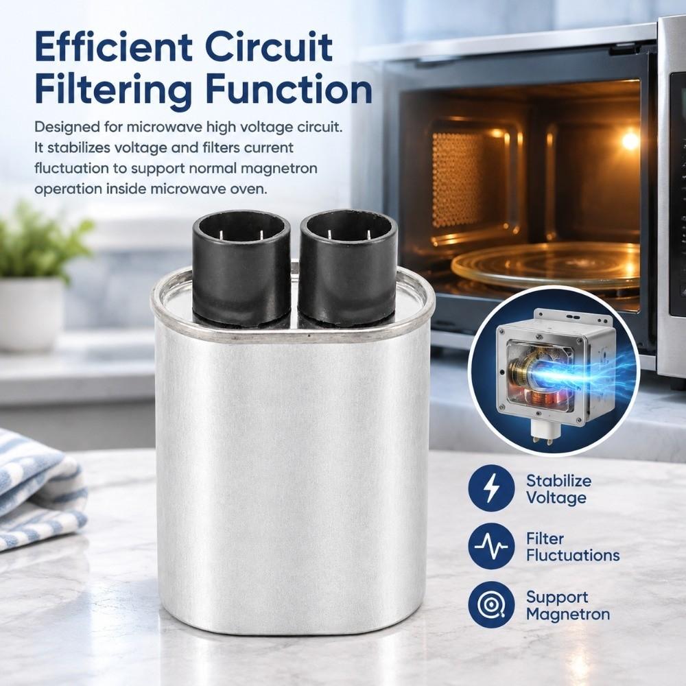 Stainless Steel High Voltage Capacitor Universal Step-up Capacitor for CH85 Home Appliance Repair