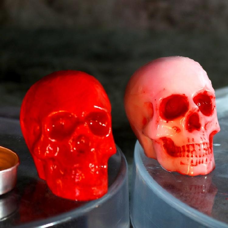Halloween Skull Silicone Molds,Skull Candle Making Mold DIY Home Decoration Mold