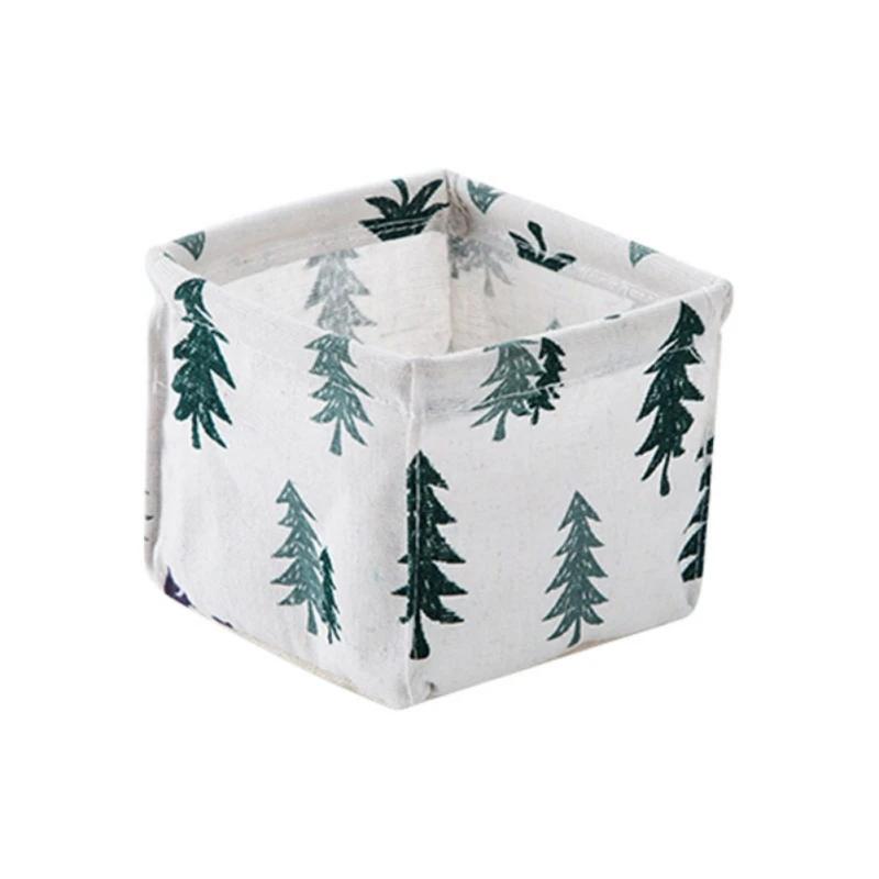 

Складная корзина для хранения мелочей для спальни, игрушек, канцелярских товаров для офисного стола, органайзер для косметики и нижнего белья, настольный ящик для хранения 10x10x9cm