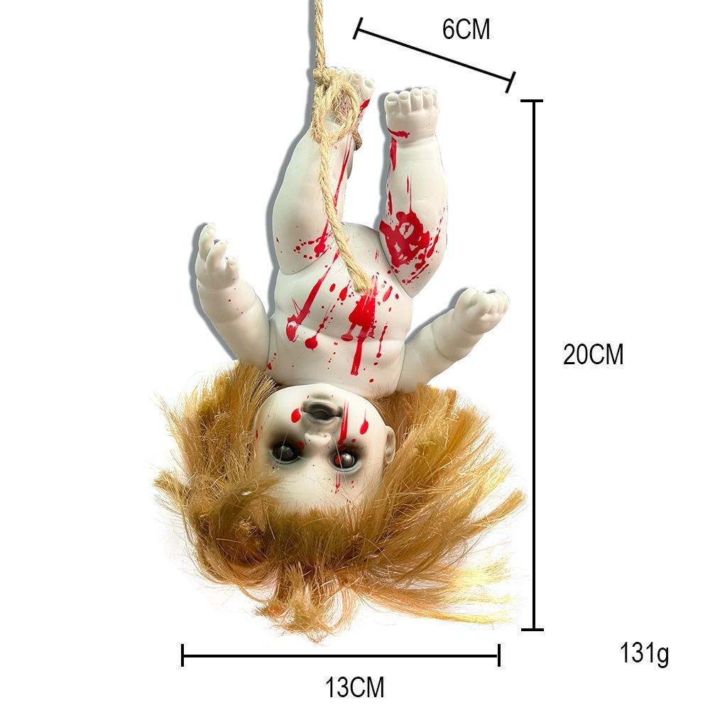 1pcs Horror Ghost Baby Hanging Doll Halloween Bar Ghost Courtyard Horror Doll Prop Ghost Festival Happy Halloween Decoration