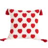 Embroidered Love Love Cute Tufted Tassel Geometric Wedding Wedding Pillow Pillow Case Cushion