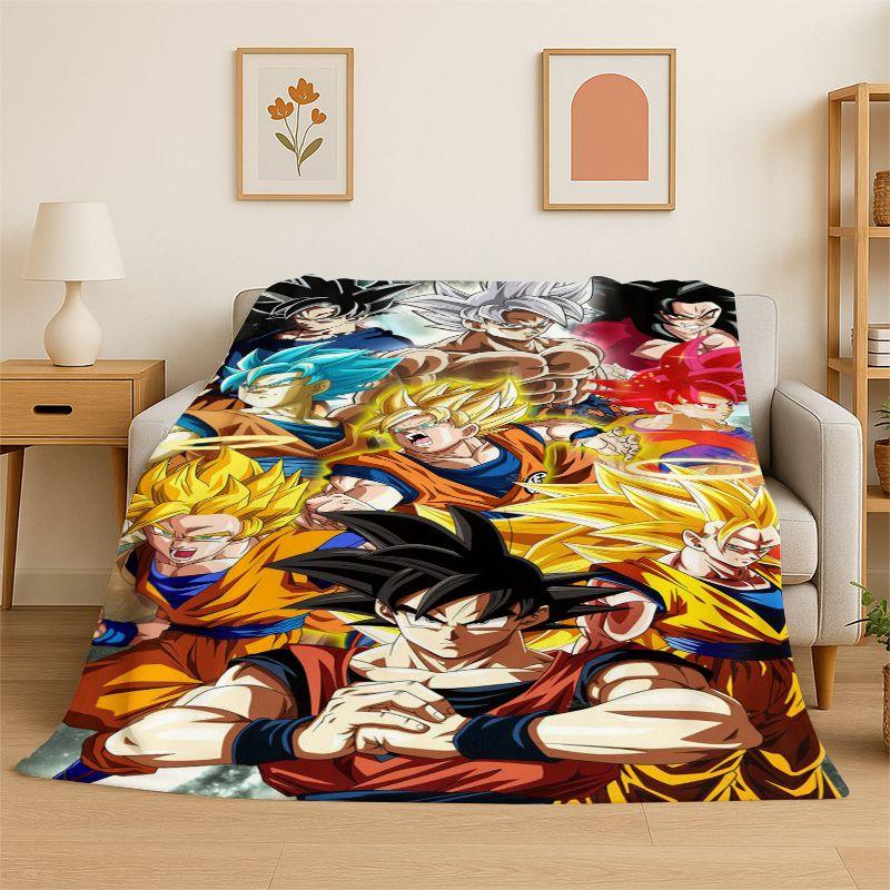 Retro Anime D-Dragon Ball Cartoon Game Soft Flannel Throw Blanket,Cozy Blanket for Bed,Couch,Sofa,Bedroom,Living Room,Travel,kid
