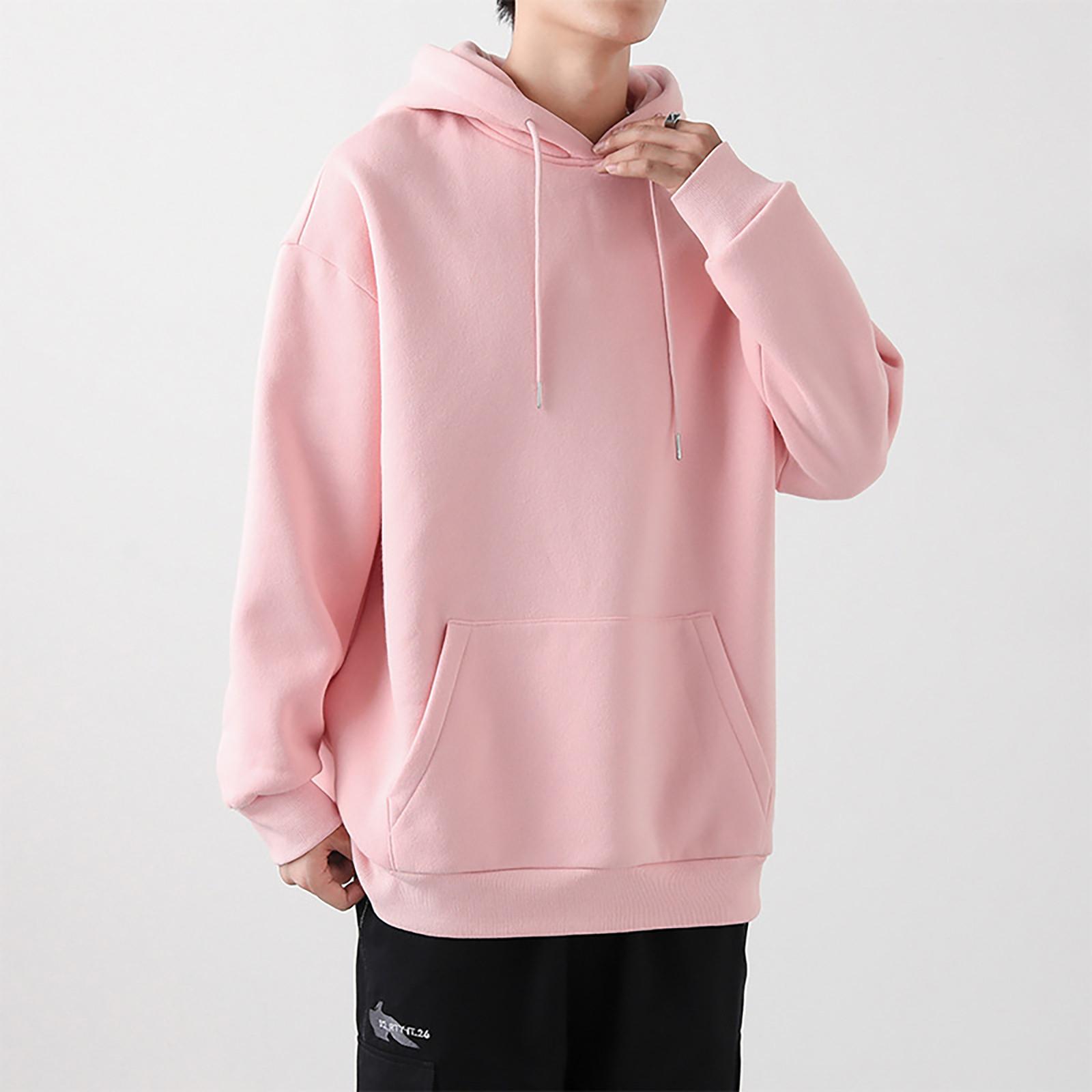 Мужской осенне-зимний однотонный спортивный повседневный свитер с длинными рукавами — фото 10