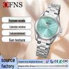 European Empress Dowager Roman Quartz Ladies' Wristwatch - Waterproof, Steel Band, Elegant Sun Pattern Design
