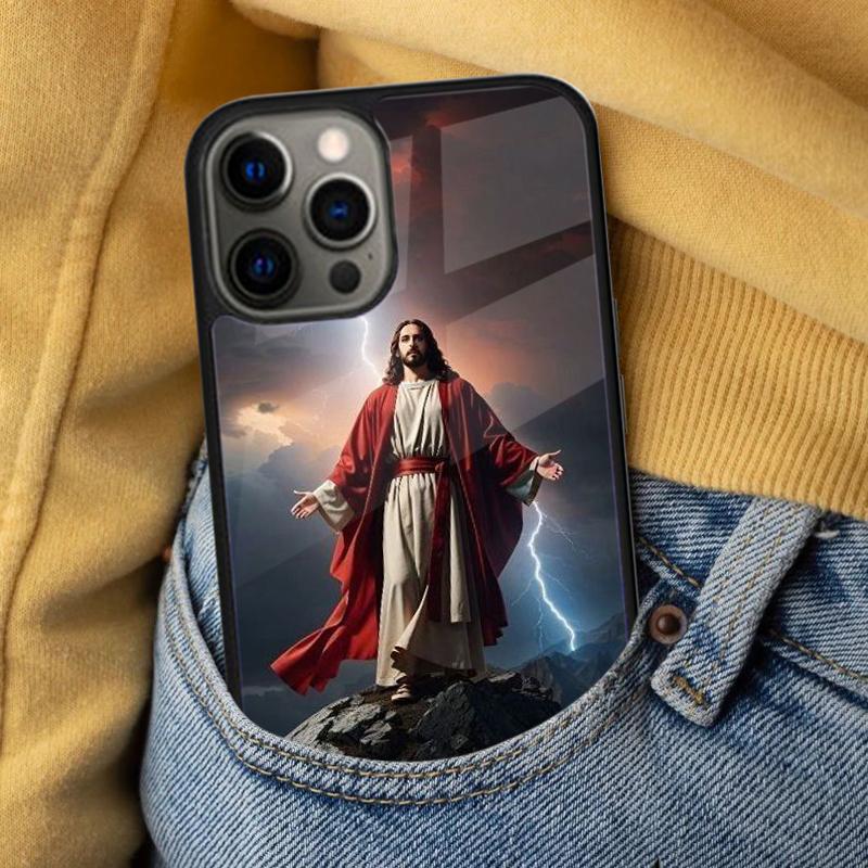 Christian Jesus Soft Phone Case for iPhone 17 Air 16e Pro max 15 Pro 13 14 Plus 11 12 MagSafe Magnetic Coque