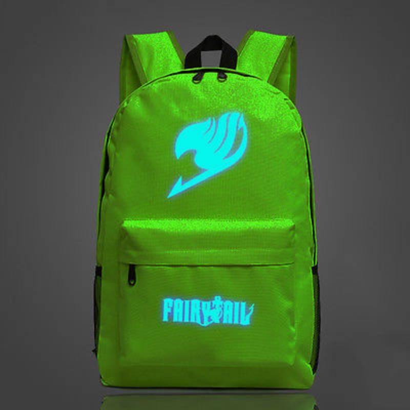 Fairy Tail Backpack Canvas School Bag With Zipper For Students Travel