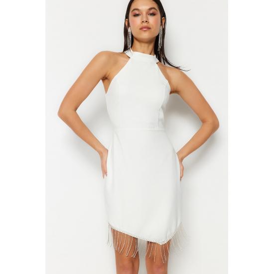 

Свадебное платье без бретелек с блестящими камнями 42 чёрный