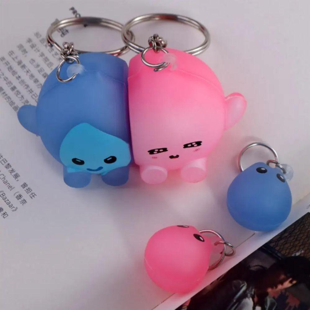 Luminous Keychains Hanger Magnetic Suction Couple Keyring Girl Style Bag Pendant Couple Use