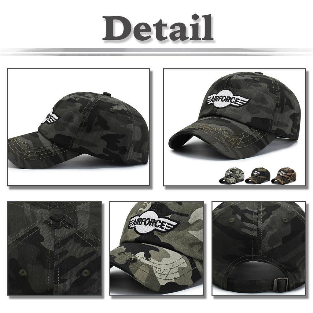 Camouflage Embroidered Outdoor CZA066 [White Fang] Cap, Design, Hat, Fashion, Men's, Women's, (Green)