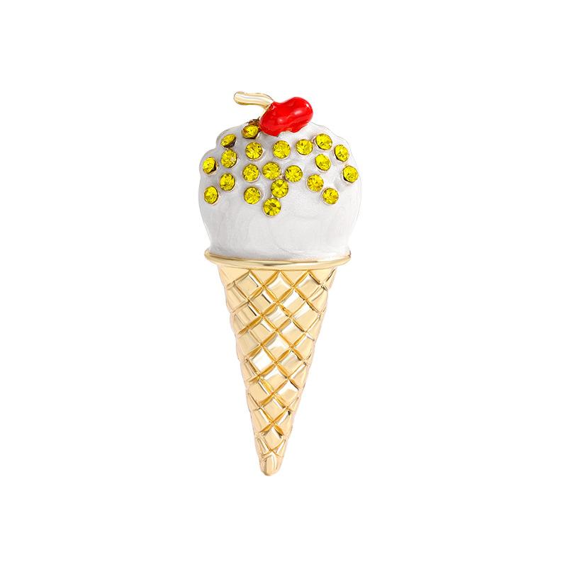 Ice Cream Cute Simple Exquisite Versatile Fruit Food Series Accessories Buckle Brooch