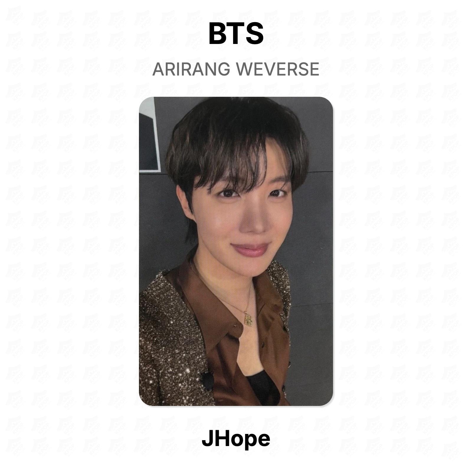 BTS ARIRANG WEVERSE Официальная фотокарточка J-Hope 02 black