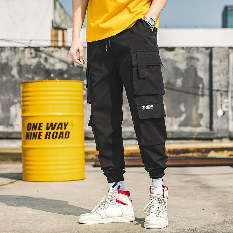 Men's Cargo Pants Casual Streetwear Hip Hop Jogging Pants Multi-pocket Big Size Loose Sweatpants Male Korean Harem Pants