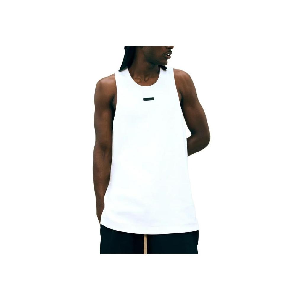 Fear of God Essentials Ribbed Tank White Men Tops 125BT244232F