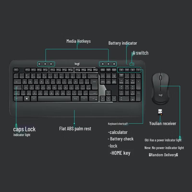 Logitech MK540 Wireless Keyboard and Mouse Combo