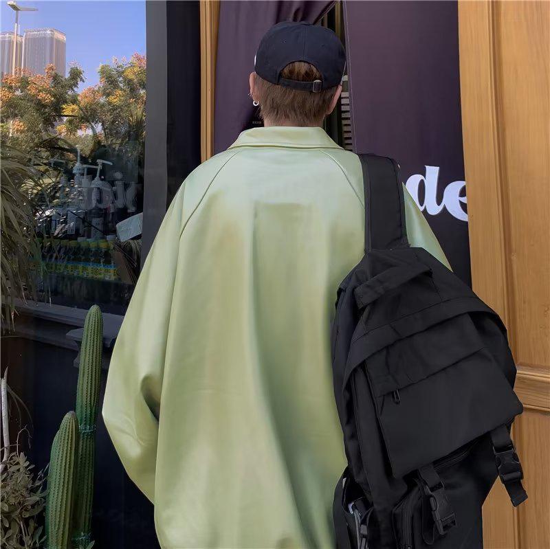 Men's Retro PU Leather Jacket - Trendy Korean Style, Street Fashion, Hip Hop Cardigan, Autumn/Winter Outerwear