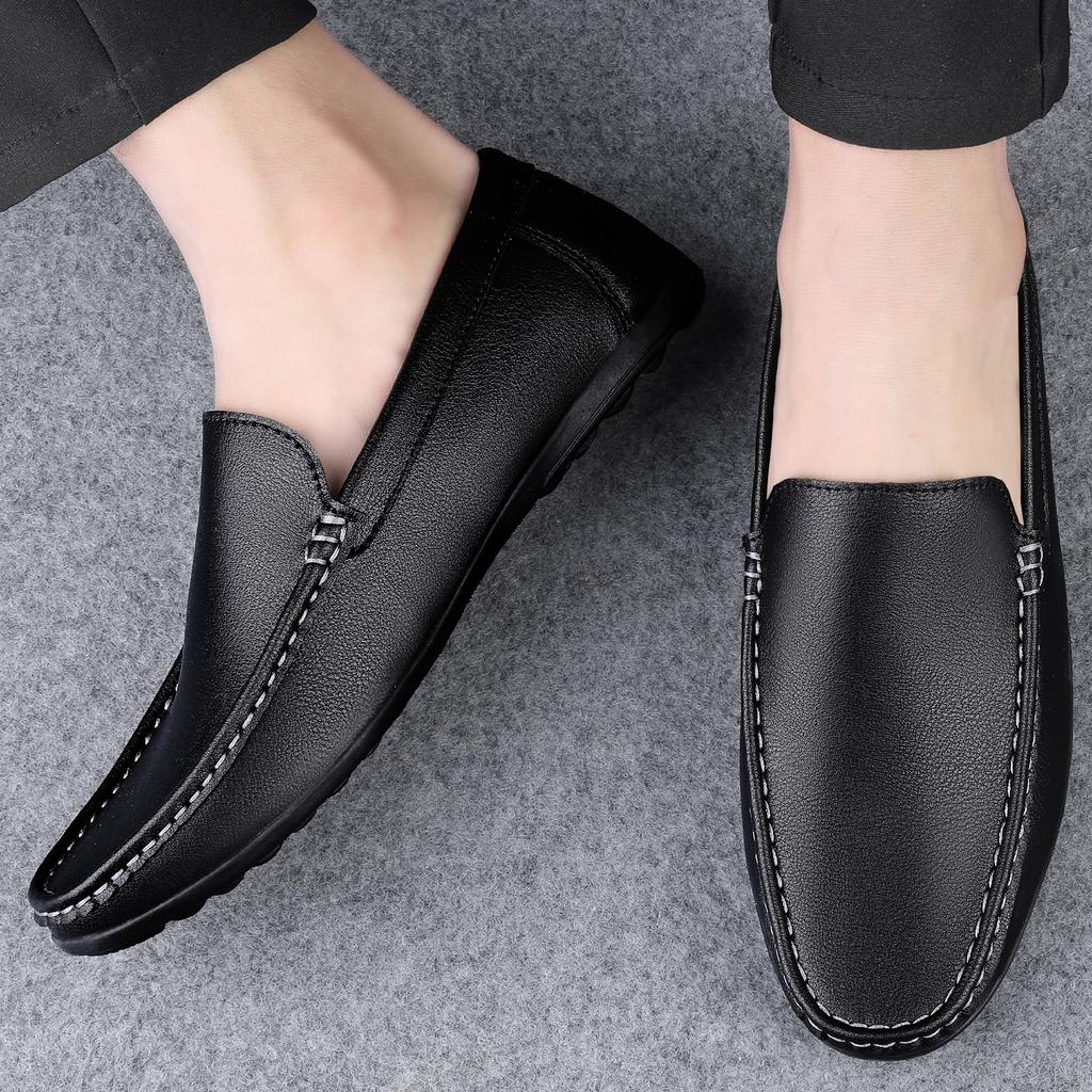 FashionMen Loafers Slip On Fashion Tassels Leather Men Shoes Outdoor Bussiness Casual Formal Shoes Footwear Sapato Social Masculino