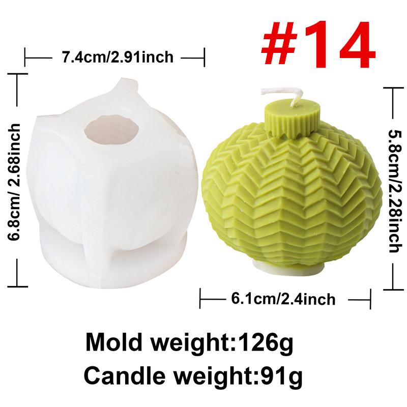 Geometrische Weihnachts-Kugel Kerze Silikonform Glockendesign Geeignet für Aromatherapie-Kerzen Gips-Bastelarbeiten Weihnachts-Heimdekoration