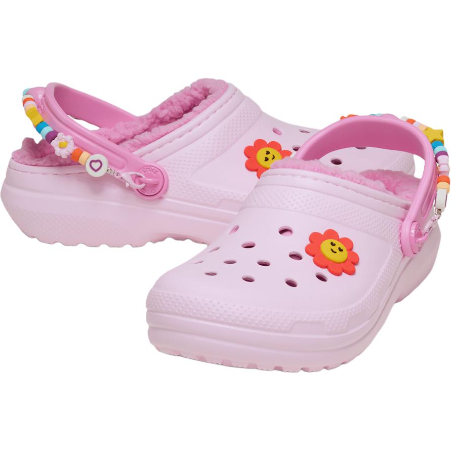 Crocs Classic Lined Comfortable Soft Support Low-Top Walking Shoes Baby Shoes Pink 211635-6ZW