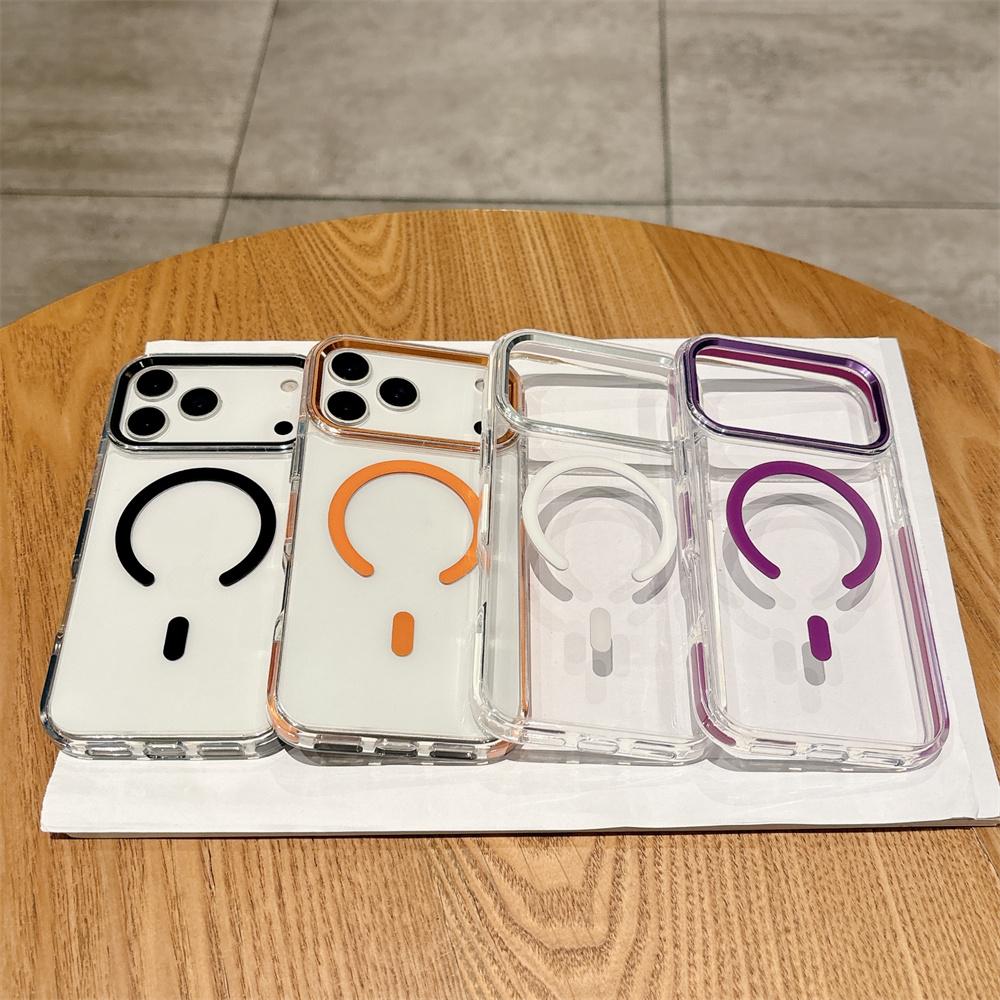 Magnetic Phone Case for Magsafe for Apple  IPhone 17 Air 16e 16 15 14 Plus 13 12 11 Pro Max Clear PC + TPU Protective Cover