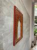 Hand-Painted Wooden Jharokha Frame: Indian Mehrab Wall Decor