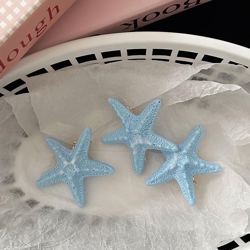 1Pc Hair Diy Accessories Elegant Starfish Star Hair Clips For Ladies Hairpins Summer Beach Holiday Party Barrettes