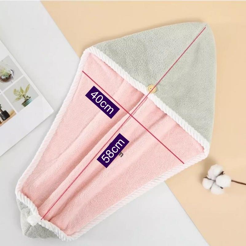 Mode 2PC Frauen Lange Haare Schnelltrocknendes Haar Handtuch Weiche Mikrofaser Duschhaube Handtuch Badehüte