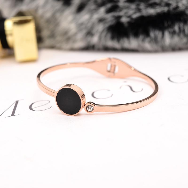 316L Stainless Steel Black Chain Zircon Square Cube Bracelets Party Gift For Women Fashion Jewelry