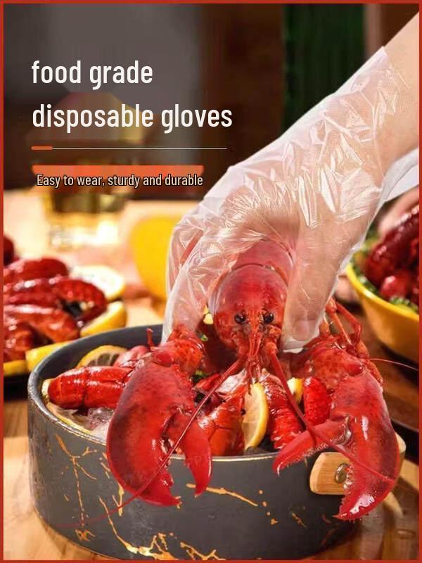 ZISIZ Disposable Food Grade Plastic Gloves