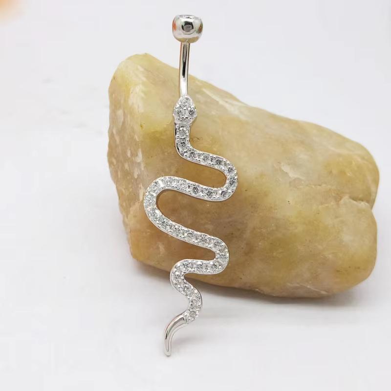 Sexy Belly Navel Piercing Stainless Steel Fashion Snake Belly Ring For Women Body Jewelry