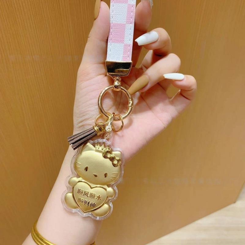 

999 Pure Gold Mobile Phone Buckle Keychain: Smooth Sailing Wealth Charm - Gift for Girlfriend or Wife