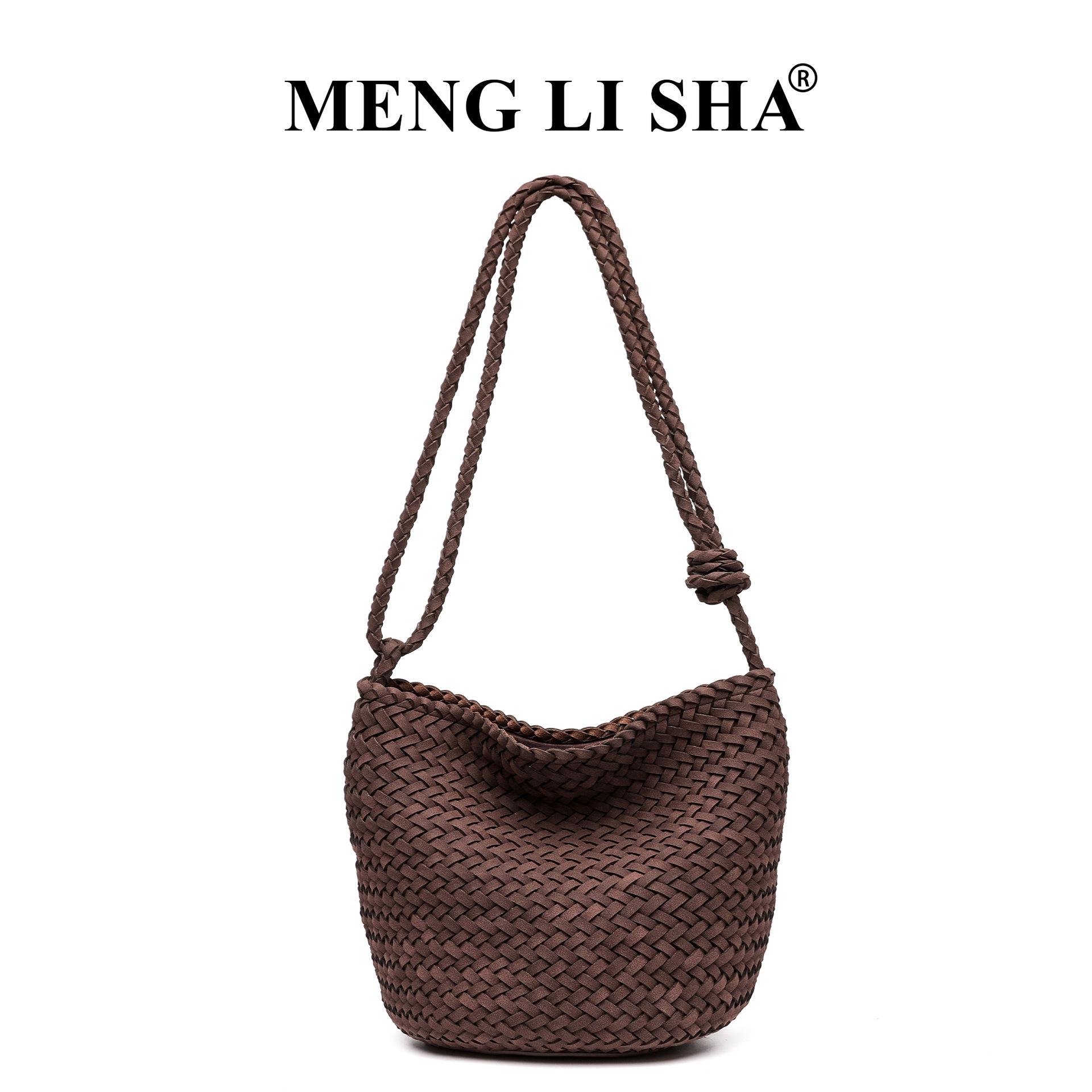 

French Retro Hand-Woven Frosted Bucket Bag - Women s Fashion Single Shoulder & Crossbody