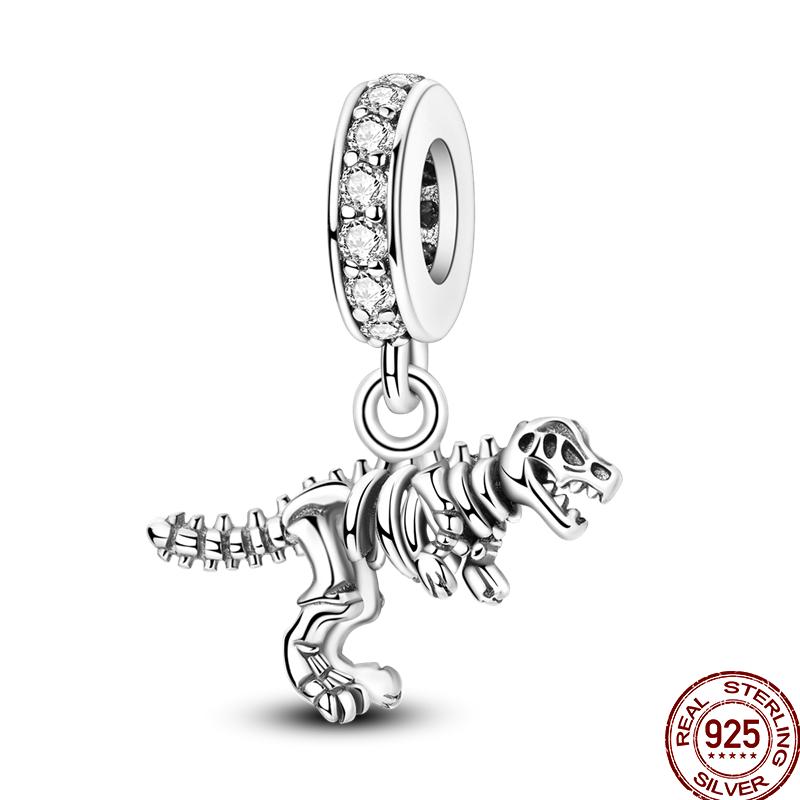 Cute Bear Series Copper Women'S Beaded Beads Shiny Zircon Winter Fit Original Pandach Bracelet Pendant Women