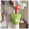 Printed Canvas Bucket Bag Duck Print Handbag Sweet Cartoon Animal Tote Bag Children